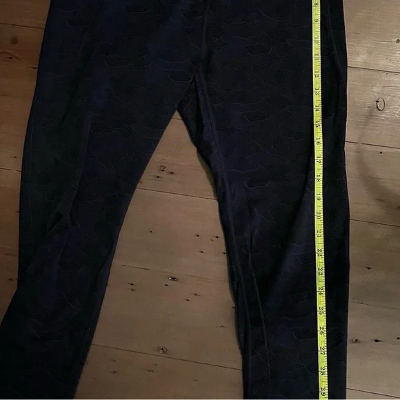 ZYIA Dark Blue Textured Leggings - Picture 6 of 7
